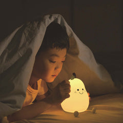 Cute Pear LED Night Light Touch Lamp Bedside Decoration Baby Gift - Homwake