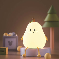 Cute Pear LED Night Light Touch Lamp Bedside Decoration Baby Gift - Homwake